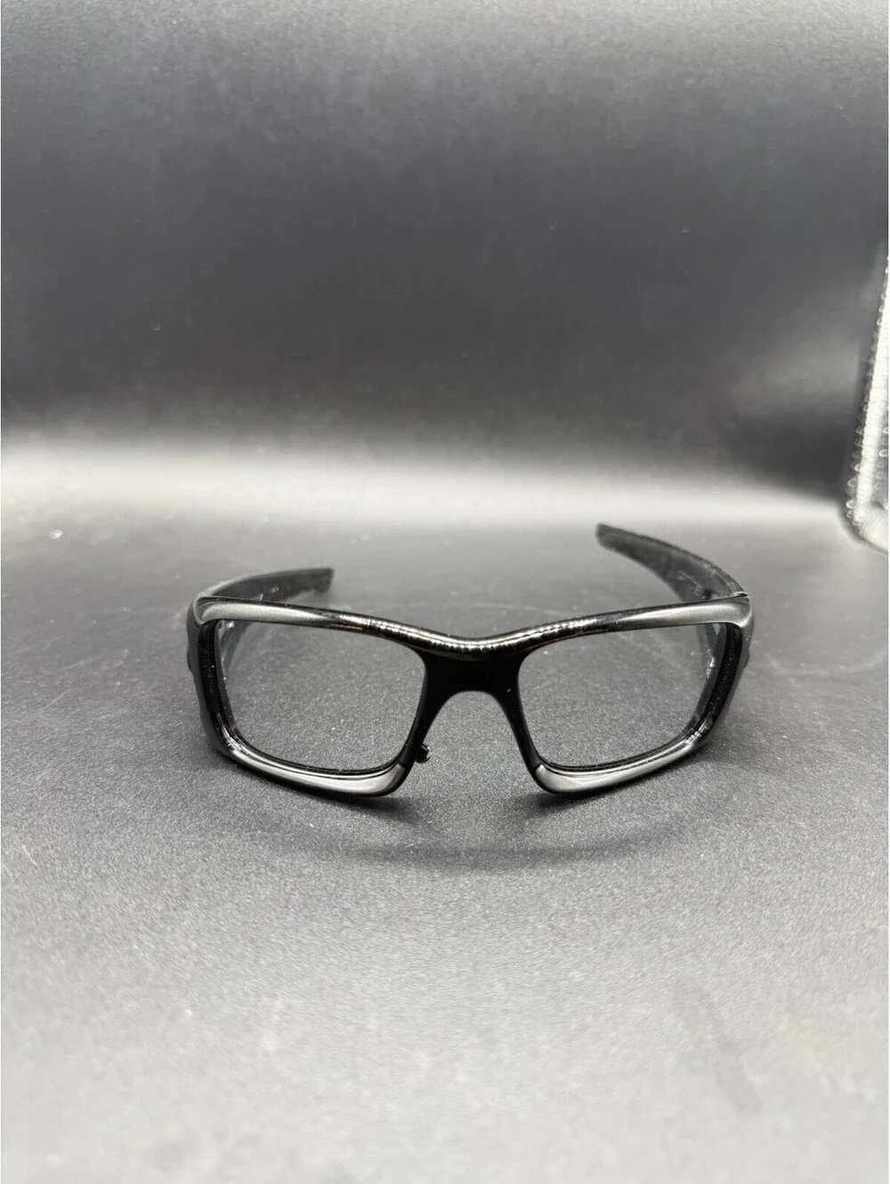Oakley Crankcase Polished Black/Dark Grey History Text Frame (No Icons)